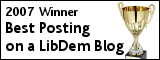 Winner - Best Posting on a LibDem Blog