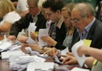 Election count in progress Election count in progress
