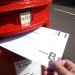 Postal ballot paper being posted