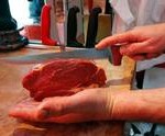 butcher with horsemeat