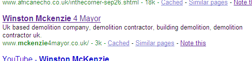 Winston McKenzie google search result