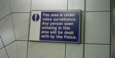 Bank station sign