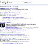 Joe Biden Google search results thumbnail