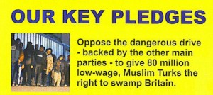 BNP European election leaflet