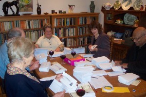 Fortis Green by-election 2004: volunteers at work stuffing envelopes