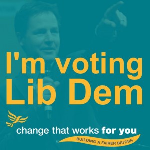 I am voting Lib Dem: graphic