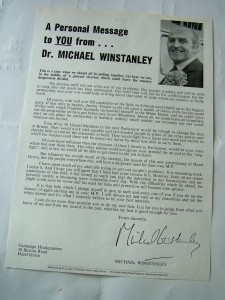 A personal message from Michael Winstanley