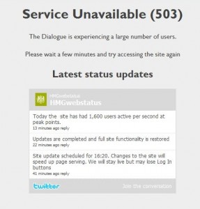 Error message on Your Freedom website