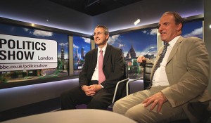 Mike Tuffrey on the BBC with Simon Hughes