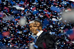 Barack Obama at his victory celebration - Some rights reserved by Barack Obama