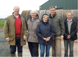 John Seed, Vince Cable, Rachel Cable, Michael Moore and Steve Jones at Woodend farm 11 05 13