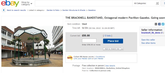 Bracknell Bandstand ebay