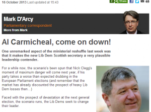 Carmichael Mark Darcy blog