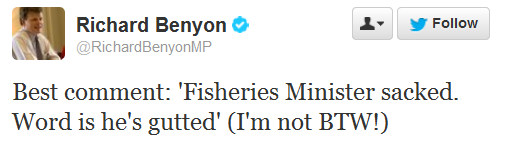 Richard Benyon Tweet