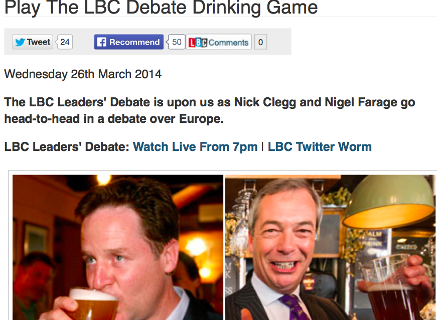 LBC Drinking Game