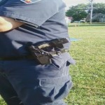 Holstered taser