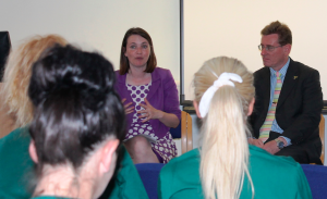 Kirsty Williams and Peter Black visit nurses