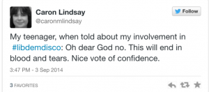 Teenager's disco vote of confidence