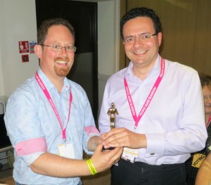 Mark pack at last gets his hnds on a botty award 2014
