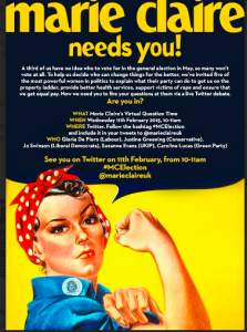 Marie Claire election debate poster