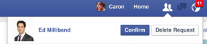 Miliband Friend request