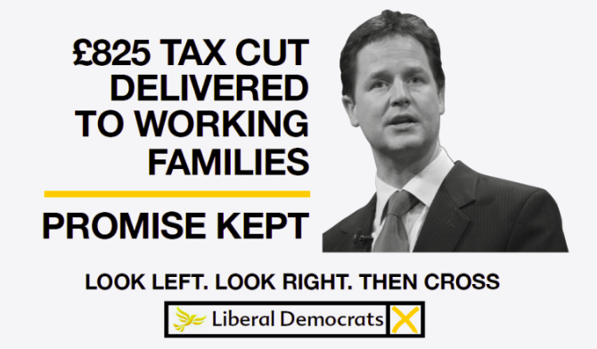 Tax cuts election poster
