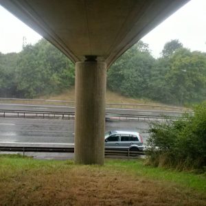 Dave Page Hilly Mathies broken down by motorway