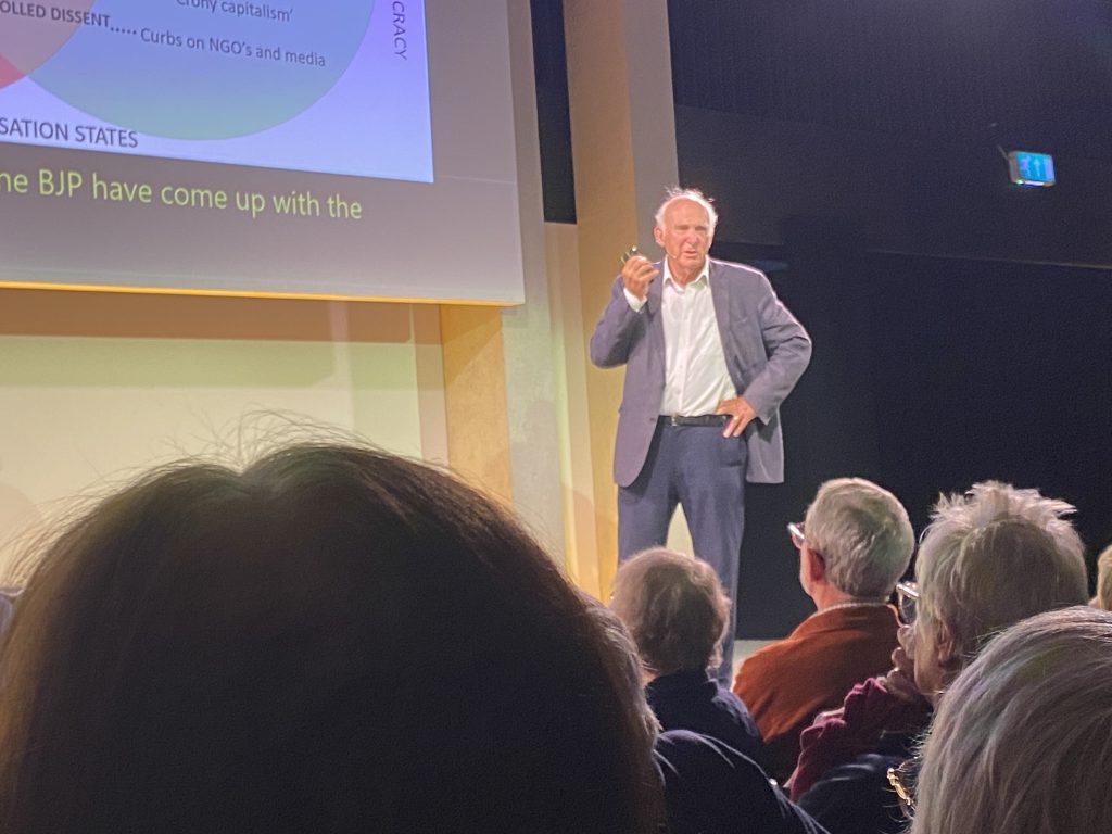 Vince Cable talks about his new book at Edinburgh Book Festival