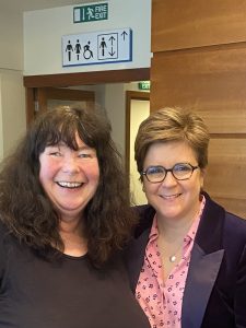 Caron Lindsay with Nicola Sturgeon